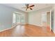 Bedroom with a view of the pool and sliding glass doors at 4925 70Th E St, Palmetto, FL 34221