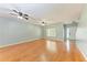 Spacious living room featuring hardwood floors and ceiling fans at 4925 70Th E St, Palmetto, FL 34221