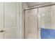 Clean and modern walk in shower with glass door at 14671 Derna Ter, Bradenton, FL 34211