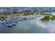 Aerial view of the marina and cityscape at 101 S Gulfstream Ave # 4A, Sarasota, FL 34236
