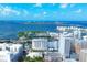 Stunning aerial view of waterfront cityscape at 101 S Gulfstream Ave # 4A, Sarasota, FL 34236