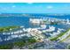 Aerial view of the marina and cityscape at 101 S Gulfstream Ave # 4A, Sarasota, FL 34236