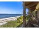 Stunning ocean view from a balcony overlooking the beach at 8440 Sanderling Rd, Sarasota, FL 34242