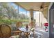 Enjoy the outdoors in this screened porch, complete with a small grill at 5122 Northridge Rd # 107, Sarasota, FL 34238