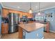 Modern kitchen with stainless steel appliances and an island at 7407 64Th E St, Palmetto, FL 34221