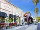 Elixir Tea House storefront with holiday decorations at 1876 Magnolia St, Sarasota, FL 34239