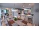 Elegant dining area with a wine cooler and view to the living room at 7823 33Rd E St # 20, Sarasota, FL 34243
