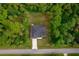 Aerial view showing house and lot surrounded by lush trees at 14390 Maddock Ave, Port Charlotte, FL 33953