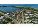 Aerial view showing home's location in a waterfront community at 1160 Morningside Pl, Sarasota, FL 34236