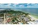 Aerial view of beachfront property showing location and surrounding area at 1020 Sun N Sea Dr # 102, Sarasota, FL 34242