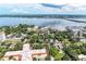 Aerial view of a cozy neighborhood near the bay, surrounded by lush trees at 1533 1St Ave W Dr, Bradenton, FL 34205
