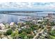 Panoramic aerial shot showcasing the waterfront community with bridge and marina at 1533 1St Ave W Dr, Bradenton, FL 34205