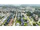 Aerial view of a waterfront neighborhood with waterways throughout the community at 4532 Shark Dr, Bradenton, FL 34208
