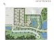 Aerial view of the community, showcasing its location near lakes and parks at 8613 Daybreak St, Sarasota, FL 34241