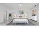Bright bedroom with a queen-size bed and stylish decor at 4323 Rock Creek Dr, Port Charlotte, FL 33948