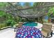 Inviting pool area with patio furniture at 1410 21St W St, Bradenton, FL 34205