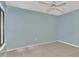 Light and airy bedroom with ceiling fan and neutral wall color at 4521 Kingsmere # 6, Sarasota, FL 34235