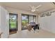 Home office with built-in storage and view of the golf course at 4521 Kingsmere # 6, Sarasota, FL 34235