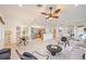 Open living and kitchen area with stylish furniture at 4405 Lenox Blvd, Venice, FL 34293