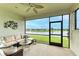 Relaxing screened porch overlooking the lake at 2942 Trustee Ave, Sarasota, FL 34243