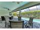 Covered patio with pool and seating area at 12105 Goldenrod Ave, Bradenton, FL 34212
