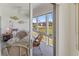 Relaxing patio with wicker furniture and scenic water view at 4819 Independence Dr # 4819, Bradenton, FL 34210