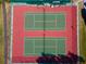 Aerial view of two well-maintained tennis courts at 4819 Independence Dr # 4819, Bradenton, FL 34210