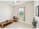 Bedroom with wood coffee table and window at 1480 Mossy Oak Dr, North Port, FL 34287