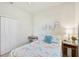 Bedroom with full bed, nightstand and closet at 1480 Mossy Oak Dr, North Port, FL 34287