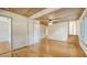 Spacious living area with hardwood floors and wood ceilings at 875 Indian Beach Dr, Sarasota, FL 34234