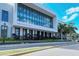 Attractive modern library building with glass facade and landscaping at 875 Indian Beach Dr, Sarasota, FL 34234