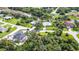 Aerial view of waterfront properties and lush tropical landscape at 2843 Abbotsford St, North Port, FL 34287