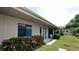 Private patio area with lush landscaping at 2704 60Th Avenue S Plz # 2704, Bradenton, FL 34207