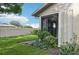 Private backyard with lush landscaping and patio access at 2708 60Th Avenue W Ter # A, Bradenton, FL 34207