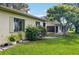 Spacious backyard with lush landscaping and patio area at 2708 60Th Avenue W Ter # A, Bradenton, FL 34207