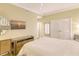 Bright bedroom with a comfortable bed and built-in closet at 915 Seaside Dr # 613 Weeks 28-29, Sarasota, FL 34242