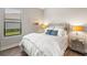 Comfortable bedroom with a full-size bed and window coverings at 4803 Cabreo Ct, Bradenton, FL 34211