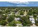 Aerial view of residential neighborhood showcasing homes and lush landscaping at 2907 Marshall Dr, Sarasota, FL 34239