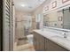 Updated bathroom with walk-in shower, double vanity and modern finishes at 3541 Wilkinson Woods Dr # 40, Sarasota, FL 34231