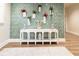 Elegant clubhouse hallway with decorative wall and console table at 1922 6Th St E, Palmetto, FL 34221