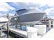 Close-up view of a boat on a lift at the marina at 1922 6Th St E, Palmetto, FL 34221