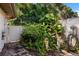 Landscaped garden with various plants and garden statues at 3601 Quail Hollow Ln, Bradenton, FL 34210