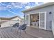 Private deck with comfortable seating and views at 3811 Bayside Cir, Bradenton, FL 34210