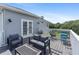 Spacious deck with outdoor furniture, perfect for enjoying the backyard view at 3811 Bayside Cir, Bradenton, FL 34210