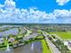 Aerial view of Trevesta community, showcasing homes and lakes at 5827 Mezzana Run, Palmetto, FL 34221