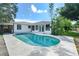 Relaxing kidney-shaped pool surrounded by a grassy yard at 2491 Hawthorne St, Sarasota, FL 34239