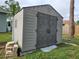 Large plastic storage shed in backyard at 2631 Fiesta Dr, Venice, FL 34293