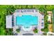 Overhead view of community pool and surrounding area at 16162 61St E Ln, Parrish, FL 34219