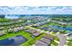 Aerial view showcasing a single-Gathering home with a private pool at 16162 61St E Ln, Parrish, FL 34219