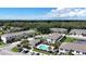 Aerial view of community pool and townhomes at 6428 Boxgrove Dr, Sarasota, FL 34240